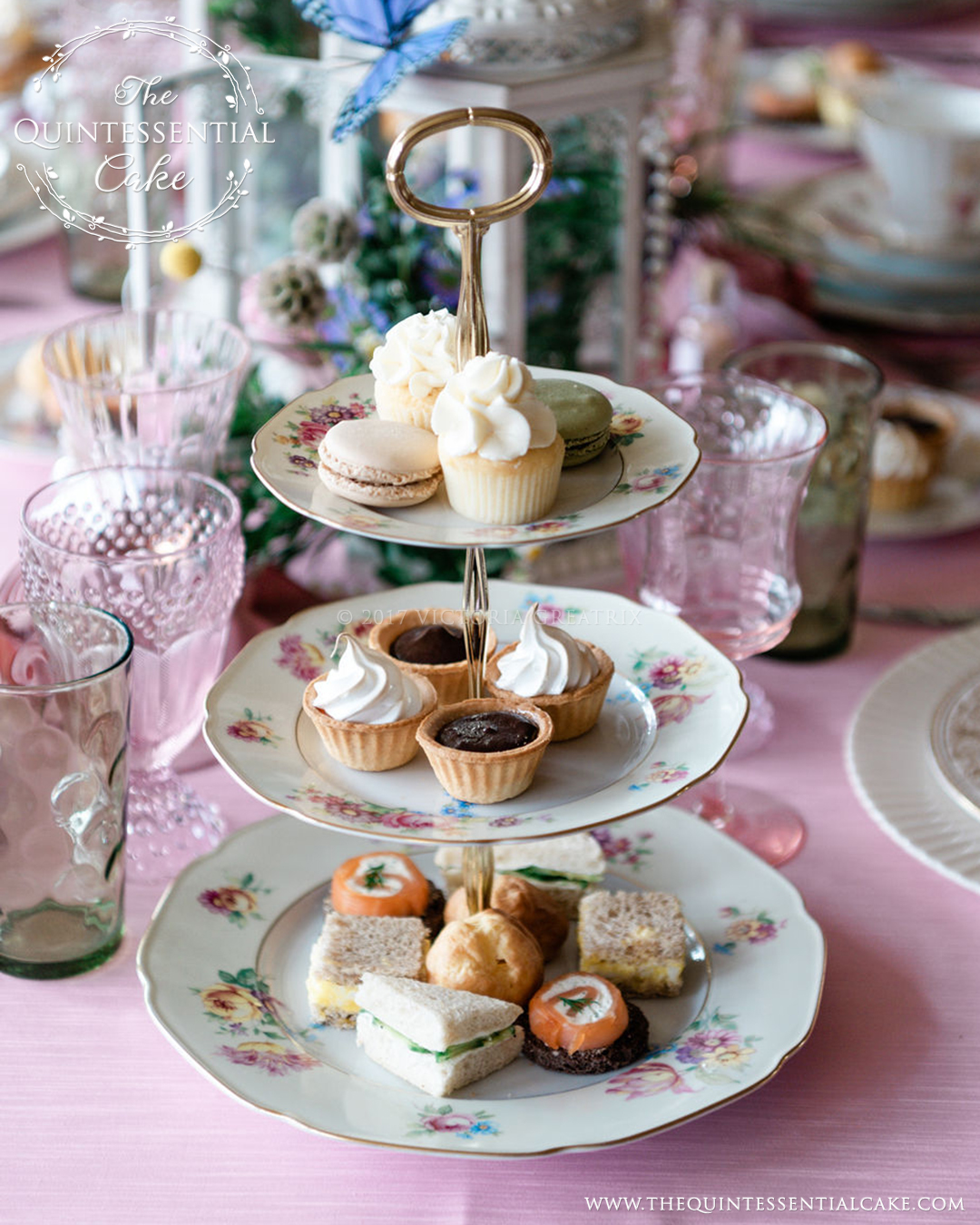 Bridal Shower Tea Party & Dessert Table | The Quintessential Cake ...
